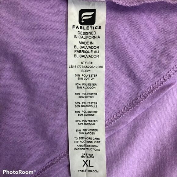 Fabletics Purple Top with Crossover Open Back - Picture 5 of 6